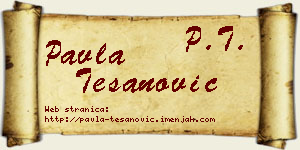 Pavla Tešanović vizit kartica